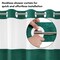 Americanflat 72x75 Hookless Shower Curtain - Abstract Green White Shower Curtain with Sheer Panel, Snap-In Liner, and Grommets - 100% Polyester